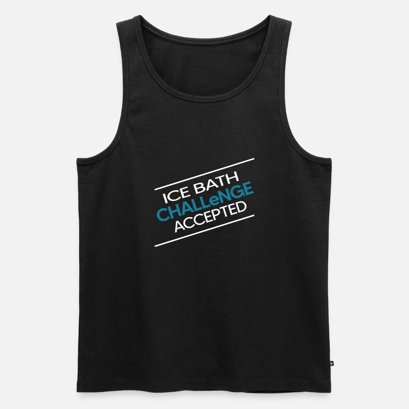 Eisbaden Winterschwimmer "ice-bath-challenge" - Männer Premium Bio Tank Top - Schwarz