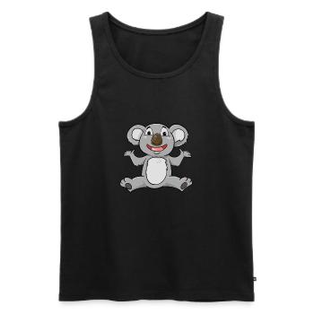 Koala - Phascolarctos Cinereus Australie - Débardeur bio Premium Homme - noir - Devant - Michal (187cm)