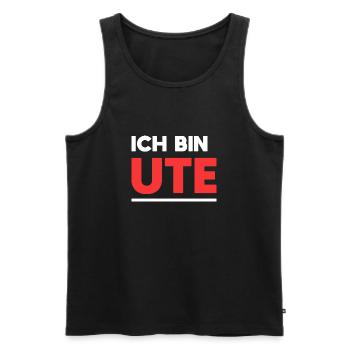 Ute Name Spruch für stolze Utes - Männer Premium Bio Tank Top - Schwarz - Vorne - AI Model Male 178 light (178cm)