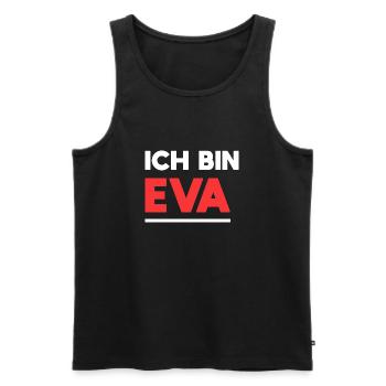 Eva Name Spruch für stolze Evas - Männer Premium Bio Tank Top - Schwarz - Vorne - AI Model Male 178 light (178cm)