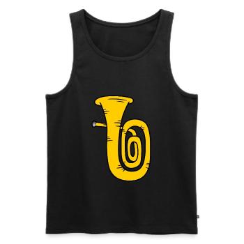 Tuba - Männer Premium Bio Tank Top - Schwarz - Vorne - AI Model Male 178 light (178cm)