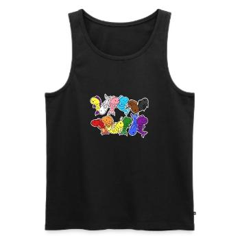 Pride Progress Flag Pisces Equality - Men's Premium Organic Tank Top - black - Front - AI Model Male 178 light (178cm)