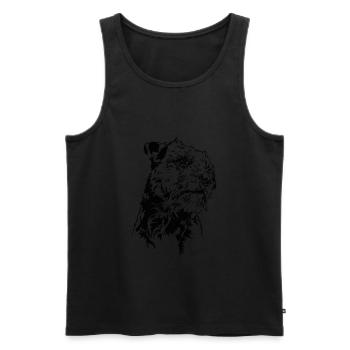 BORDER TERRIER Dog Dogs Wilsigns - Men's Premium Organic Tank Top - black - Front - Michal (187cm)