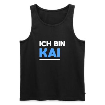 Kai Name Spruch für stolze Kais - Männer Premium Bio Tank Top - Schwarz - Vorne - AI Model Male 178 light (178cm)