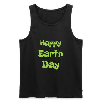 Alles Gute zum Tag der Erde - Männer Premium Bio Tank Top - Schwarz - Vorne - Michal (187cm)