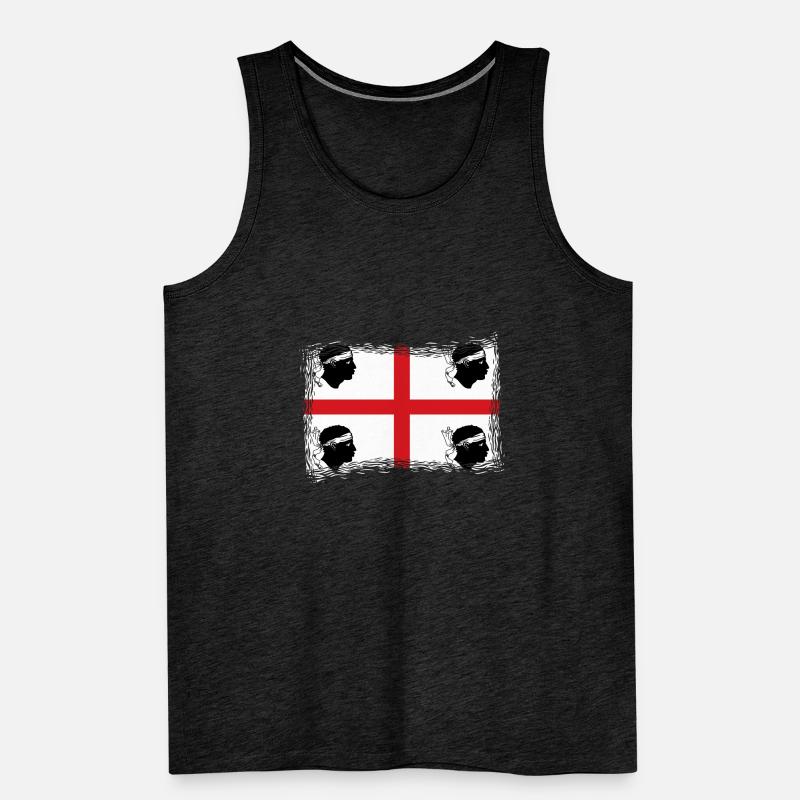 Sardaigne Drapeau Sarde Drapeau Sardegna Drapeau Débardeur bio Premium Homme