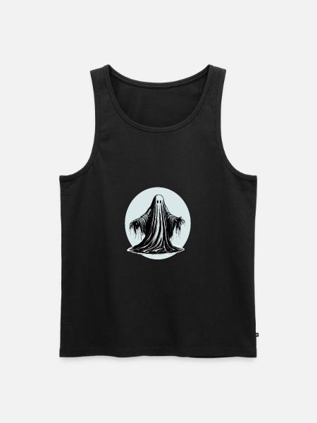 Conception graphique fantôme cool - Débardeur bio Premium Homme - noir