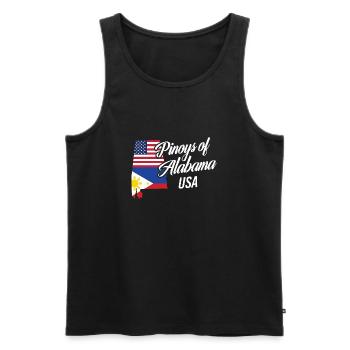 Filipinos of Alabama Design für stolze Fil-Ams - Männer Premium Bio Tank Top - Schwarz - Vorne - AI Model Male 178 light (178cm)