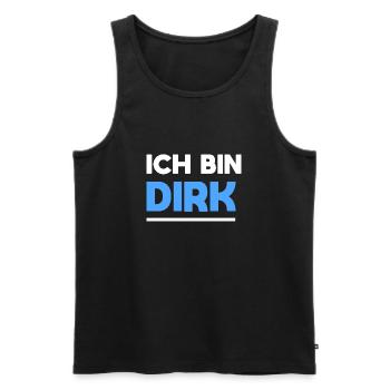 Dirk Name Spruch für stolze Dirks - Männer Premium Bio Tank Top - Schwarz - Vorne - AI Model Male 178 light (178cm)