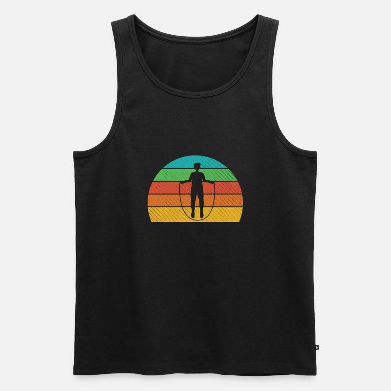 Retro Design für Seilpullover Männer - Männer Premium Bio Tank Top - Schwarz
