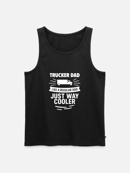 Trucker Dad – Just Way Cooler - Men's Premium Organic Tank Top - black
