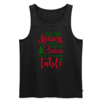 Weihnachts-Design-Saison der Auswahl - Männer Premium Bio Tank Top - Schwarz - Vorne - Michal (187cm)