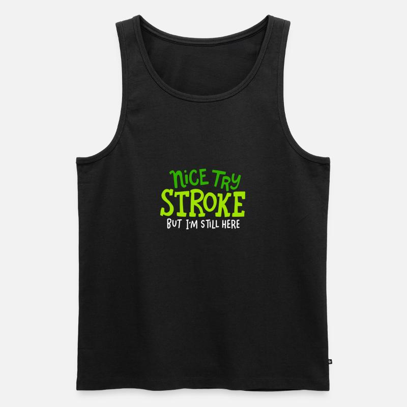 Schlaganfall-überlebende Geschenkidee Netter - Männer Premium Bio Tank Top - Schwarz