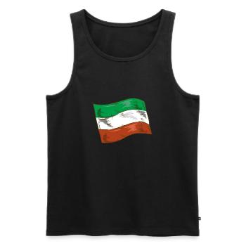 Italie Drapeau Vintage Drapeau Italien Occasion Look - Débardeur bio Premium Homme - noir - Devant - AI Model Male 178 light (178cm)