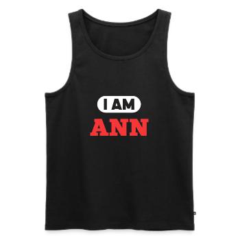 Ann Name Saying für stolze Anns - Männer Premium Bio Tank Top - Schwarz - Vorne - Michal (187cm)