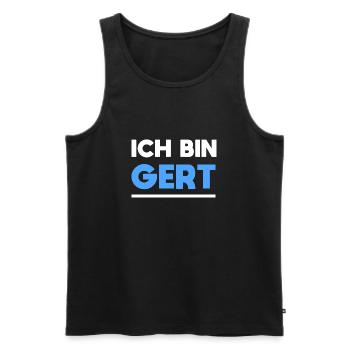 Gert Name Spruch für stolze Gerts - Männer Premium Bio Tank Top - Schwarz - Vorne - Michal (187cm)