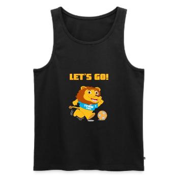 Team Löwe Mannschaft Tiger Fußball Fan Trikot - Männer Premium Bio Tank Top - Schwarz - Vorne - AI Model Male 178 light (178cm)