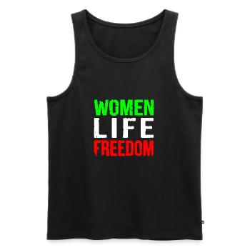 Women life freedom iran - Débardeur bio Premium Homme - noir - Devant - Michal (187cm)