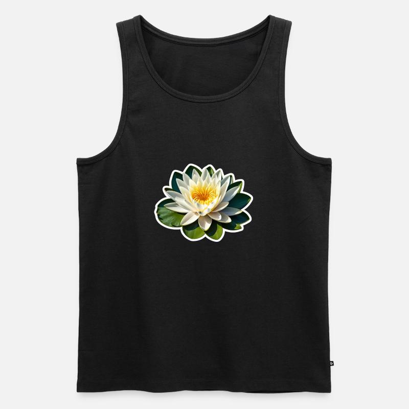 Eine wunderschöne Seerose - Männer Premium Bio Tank Top - Schwarz