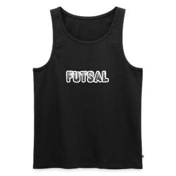 T shirt futsal - Débardeur bio Premium Homme - noir - Devant - Michal (187cm)