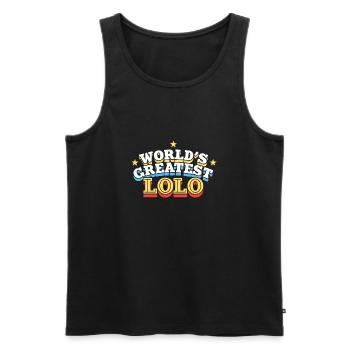 Größtes Lolo Filipino Design für stolze Pinoys - Männer Premium Bio Tank Top - Schwarz - Vorne - Michal (187cm)