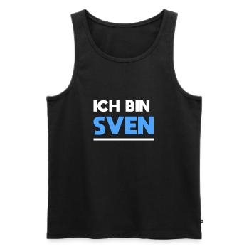 Sven Name Spruch für stolze Svens - Männer Premium Bio Tank Top - Schwarz - Vorne - AI Model Male 178 light (178cm)