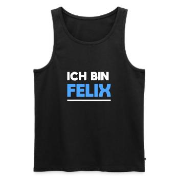 Felix Name Spruch für stolze Felixs - Männer Premium Bio Tank Top - Schwarz - Vorne - Michal (187cm)