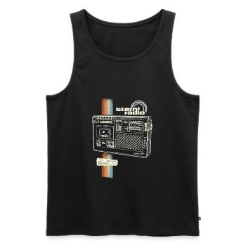 DDR Kult Kasettenrecorder RFT R4200 Retro Ostalgie - Männer Premium Bio Tank Top - Schwarz - Vorne - Michal (187cm)