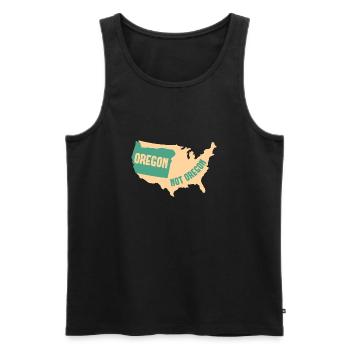 Oregon Nicht Oregon Design für stolze Oregonianer - Männer Premium Bio Tank Top - Schwarz - Vorne - Michal (187cm)