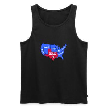 US-Bundesstaaten Texas Design für stolze Texaner - Männer Premium Bio Tank Top - Schwarz - Vorne - Michal (187cm)