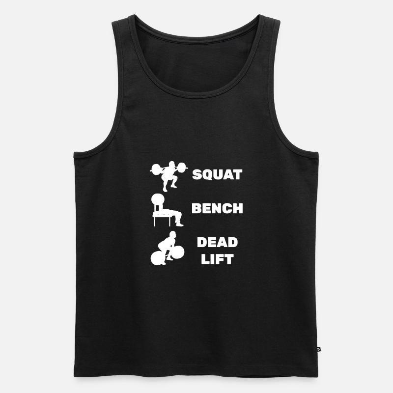 Squat Bench Deadlift - Männer Premium Bio Tank Top - Schwarz