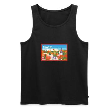Vermont Fil-Am Design pour les fiers Pinoys - Débardeur bio Premium Homme - noir - Devant - AI Model Male 178 light (178cm)