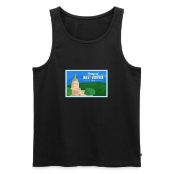 West Virginia Fil-Am Design für stolze Pinoys - Männer Premium Bio Tank Top - Schwarz - Vorne - AI Model Male 178 light (178cm)