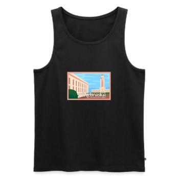Nebraska Fil-Am Design für stolze Pinoys - Männer Premium Bio Tank Top - Schwarz - Vorne - Michal (187cm)