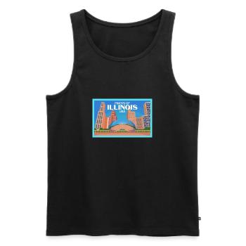 Illinois Fil-Am Design pour les fiers Pinoys - Débardeur bio Premium Homme - noir - Devant - Michal (187cm)