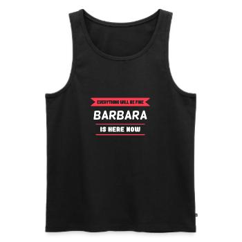 Barbara Name Spruch für stolze Barbaras - Männer Premium Bio Tank Top - Schwarz - Vorne - AI Model Male 178 light (178cm)