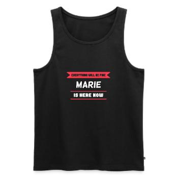 Marie Name Spruch für stolze Maries - Männer Premium Bio Tank Top - Schwarz - Vorne - Michal (187cm)