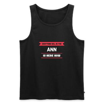 Ann Name Saying für stolze Anns - Männer Premium Bio Tank Top - Schwarz - Vorne - Michal (187cm)