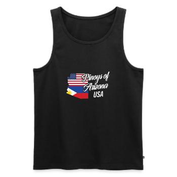 Filipinos of Arizona Design für stolze Fil-Ams - Männer Premium Bio Tank Top - Schwarz - Vorne - AI Model Male 178 light (178cm)