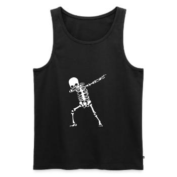Dab dance - squelette - Débardeur bio Premium Homme - noir - Devant - AI Model Male 178 light (178cm)