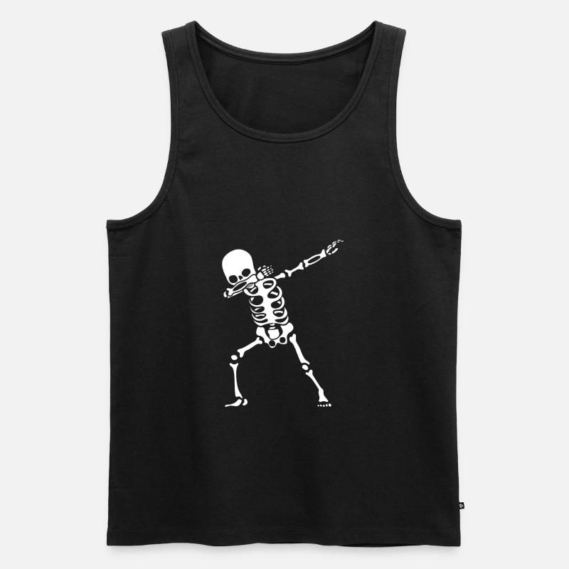 Dab dance - Skelett - Männer Premium Bio Tank Top - Schwarz