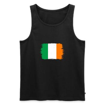 Drapeau irlandais Vintage Drapeau irlandais Dublin - Débardeur bio Premium Homme - noir - Devant - Michal (187cm)