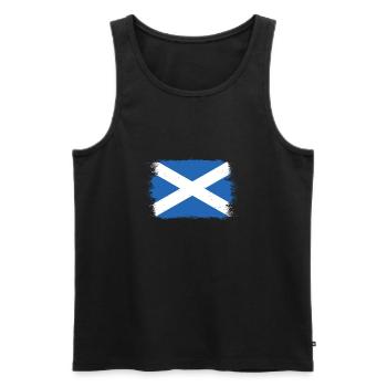 Drapeau écossais Drapeau écossais Alba GB Royaume-Uni - Débardeur bio Premium Homme - noir - Devant - AI Model Male 178 light (178cm)