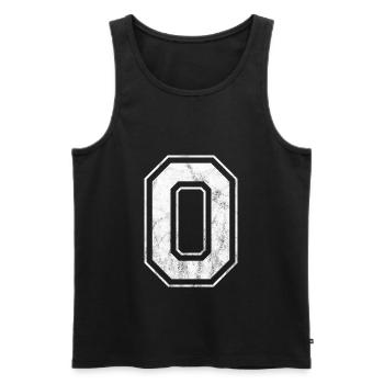 Zahl 0, Null - Männer Premium Bio Tank Top - Schwarz - Vorne - AI Model Male 178 light (178cm)