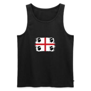 Sardinia Flag Sardinian Flag Sardegna Flag - Men's Premium Organic Tank Top - black - Front - AI Model Male 178 light (178cm)