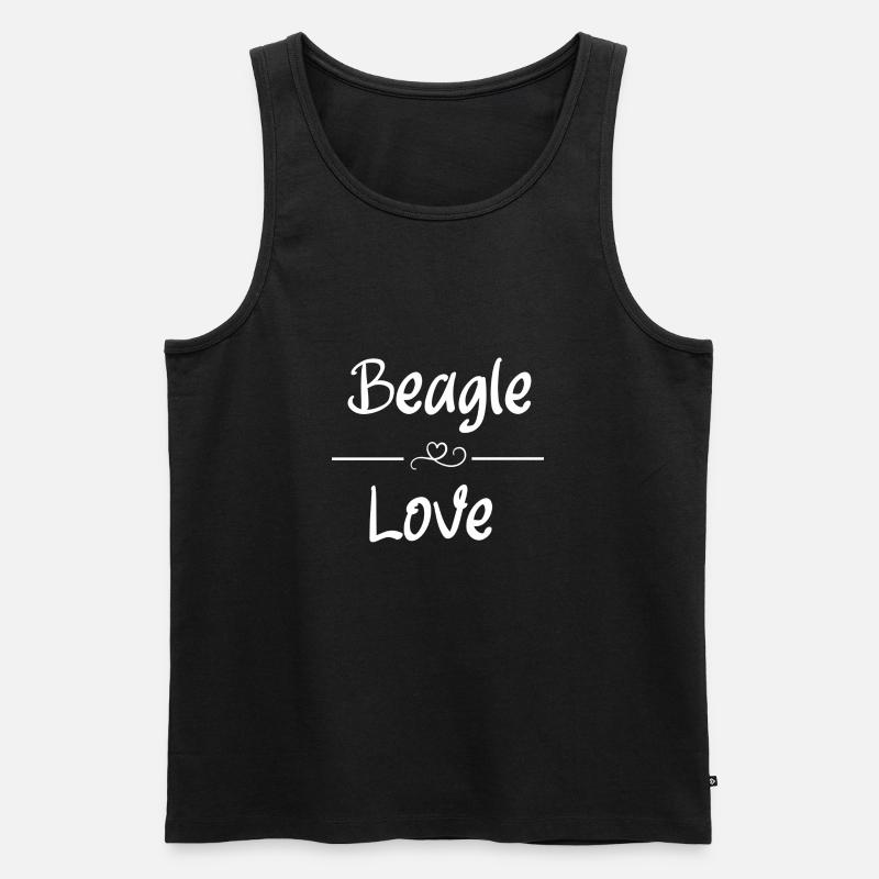 Beagle Love - Männer Premium Bio Tank Top - Schwarz