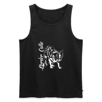 BORDER COLLIE Herding Dog Herding Dogs Wilsigns Agiltiy - Men's Premium Organic Tank Top - black - Front - AI Model Male 178 light (178cm)