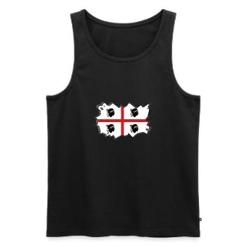 Sardinia Flag Sardinian Flag Sardegna Flag - Men's Premium Organic Tank Top - black - Front - AI Model Male 178 light (178cm)