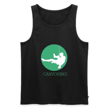 canyoning - Men's Premium Organic Tank Top - black - Front - AI Model Male 178 light (178cm)