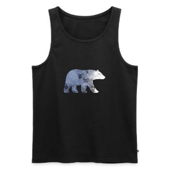 Polar bear (b) - Men's Premium Organic Tank Top - black - Front - Michal (187cm)